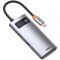 USB-Хаб Baseus Multifunctional Metal Gleam 4-in-1 Type-C (Gray) (CAHUB-CY0G)