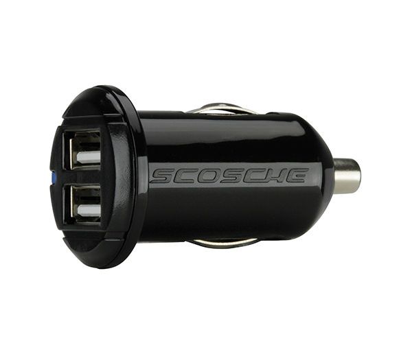 Автомобильное зарядное устройство Scosche reVOLT pro Dual USB 10W - Black (IUSBC202M)