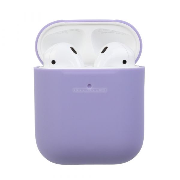 Чехол Airpods 2 Ultrathin Silicon case violet (in box)