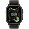 Apple Watch Ultra 3 GPS + Cellular 49mm Black Tit. Case w. Black/Charcoal Trail Loop - M/L (MF1H4)