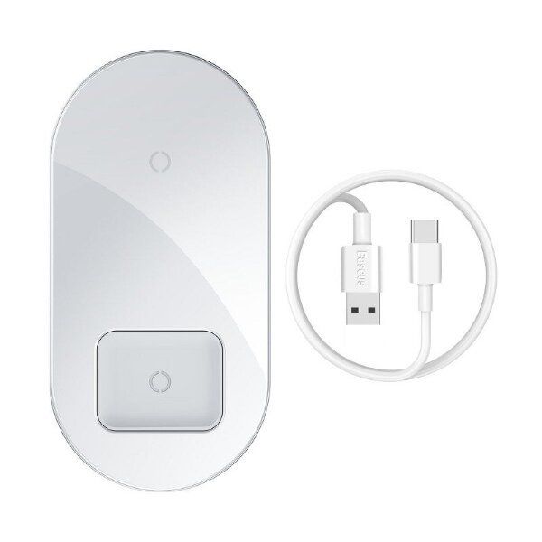 Беспроводное ЗУ Baseus Simple 2in1 18W Pro Edition - White (WXJK-C02)