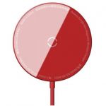 Беспроводное зарядное устройство Baseus Simple Mini Magnetic 15W - Red (WXJK-H09)
