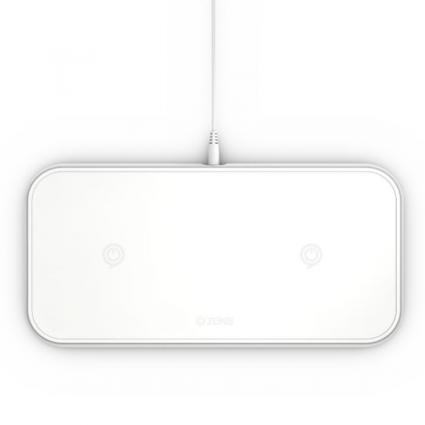 Беспроводная зарядка Zens Dual Aluminium Wireless Charger White (ZEDC04W/00)