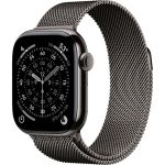Apple Watch Series 11 GPS + Cellular 42mm Slate Titanium Case with Slate Milanese Loop (MF8U4)
