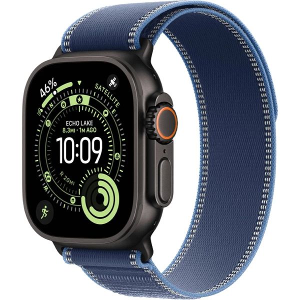 Apple Watch Ultra 3 LTE 49mm Black Tit. Case w. Blue/Bright Blue Trail Loop - S/M (MF254+MG9Q4)